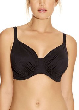 Biustonosz kąpielowy Fantasie Swim VERSAILLES FS5749BLK Uw Gathered Full Cup Bikini Top Black