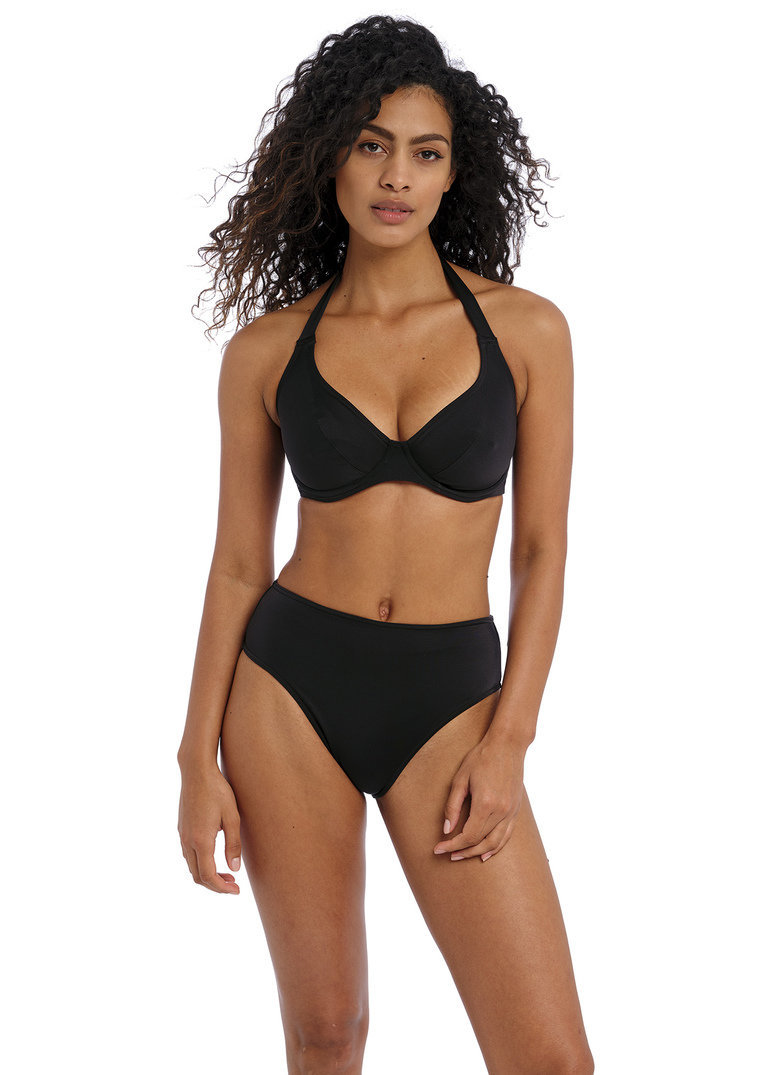 Biustonosz kąpielowy Freya JEWEL COVE AS7232PLK Uw Halter Bikini Top Plain Black