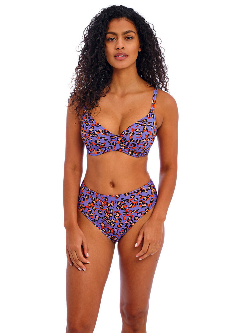 Biustonosz kąpielowy Freya Swim SANTIAGO NIGHTS AS205602LED Uw Plunge Bikini Top Leopard