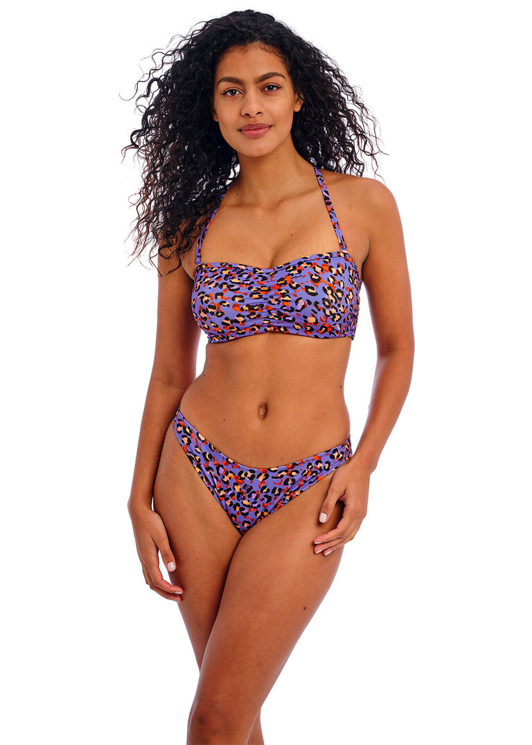 Biustonosz kąpielowy Freya Swim SANTIAGO NIGHTS AS205610LED Uw Bandeau Bikini Top Leopard