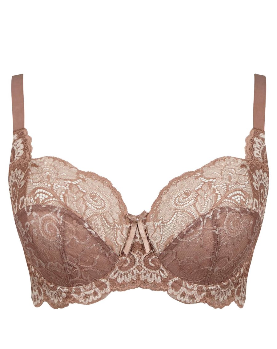 KOMPLET bielizny Panache ANDORRA Warm Taupe - Full Cup 5675 + 5674 Short (32F, 34H, 36F)