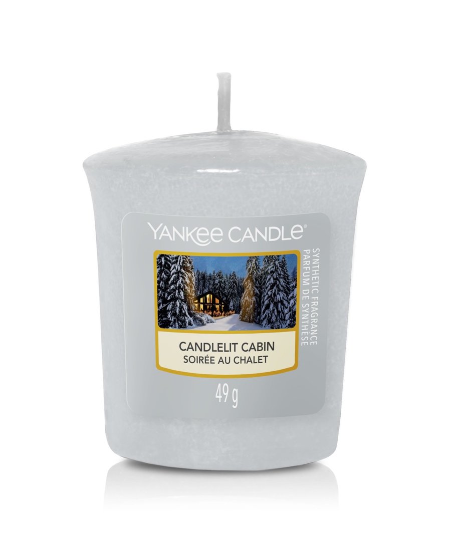 Mała świeczka zapachowa Votive Yankee Candle CANDLELIT CABIN