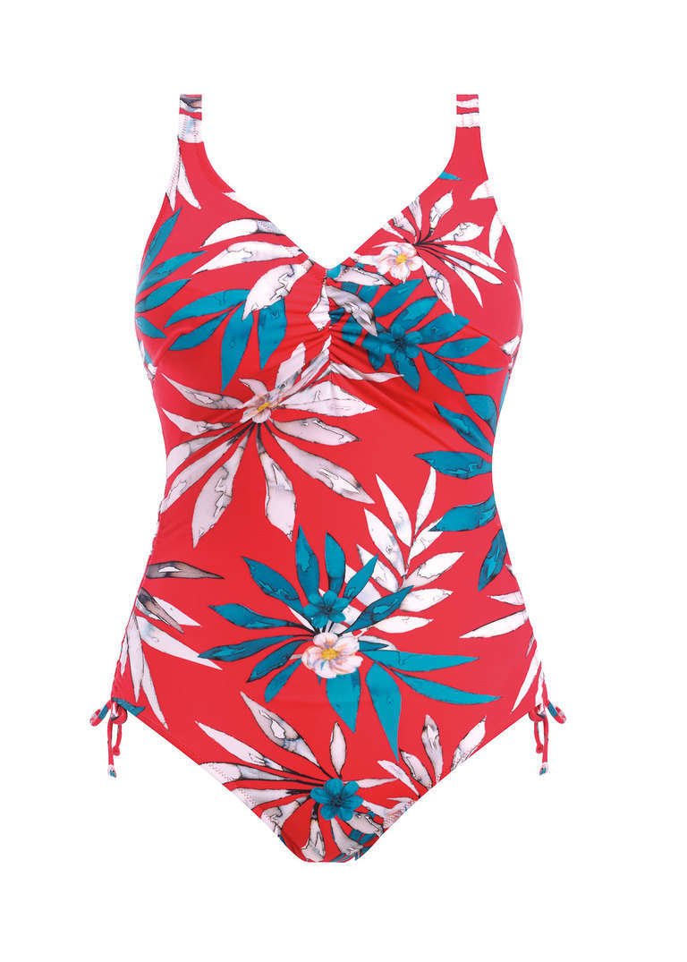 Strój kąpielowy Fantasie Swim SANTOS BEACH FS501130POT Uw V-neck Swimsuit With Adjustable Leg Pomegranate 