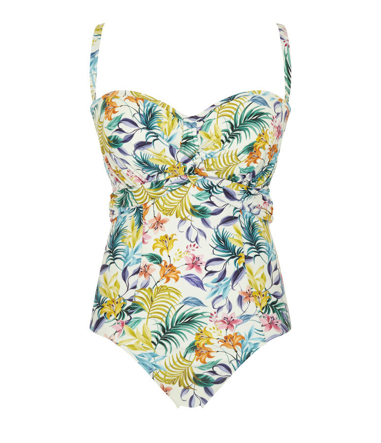 Strój kąpielowy Panache Swim BOTANICAL SW1670 Bandeau Swimsuit Floral Print