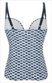 Tankini Cleo LUCILLE CW0061 Moulded Plunge Nautical Print