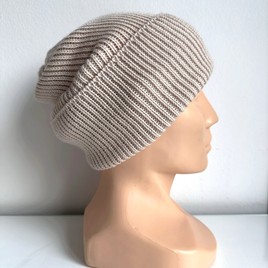 Beanie czapka z wełny merino VARELLA 100% Baby Merino 59 Pszeniczny