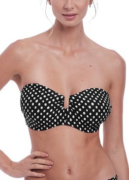 Biustonosz kąpielowy Fantasie Swim SANTA MONICA FS6723BLI Uw Bandeau - Multiway Strap Black & White