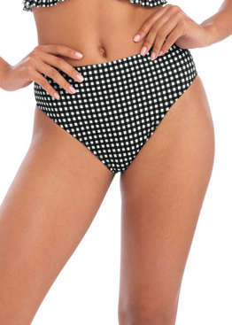 Figi kąpielowe Freya Swim CHECK IN AS201978MOM High Waist Bikini Brief Monochrome