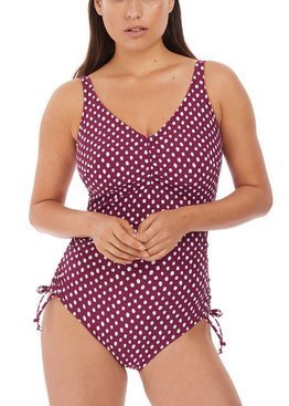 Strój kąpielowy Fantasie SANTA MONICA FS6729GAT Uw V-neck Suit With Adj Leg Garnet