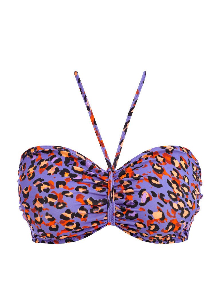 Biustonosz kąpielowy Freya Swim SANTIAGO NIGHTS AS205610LED Uw Bandeau Bikini Top Leopard