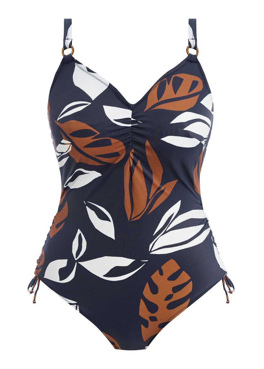 Strój kąpielowy Fantasie Swim LAKE ORTA FS503330FRY Uw V-neck Swimsuit With Adjustable Leg French Navy