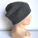 Beanie czapka z wełny merino VARELLA 100% Baby Merino 20 Ciemny Szary