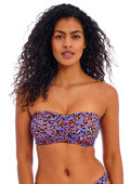 Biustonosz kąpielowy Freya Swim SANTIAGO NIGHTS AS205610LED Uw Bandeau Bikini Top Leopard