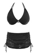 KOMPLET - Strój kąpielowy Freya SUNDANCE Black - wybierz fasony i rozmiary (28E, 30DD, 30E, 30FF, 32D, 32E, 32F, 34G, 34HH, 36E, 36F)