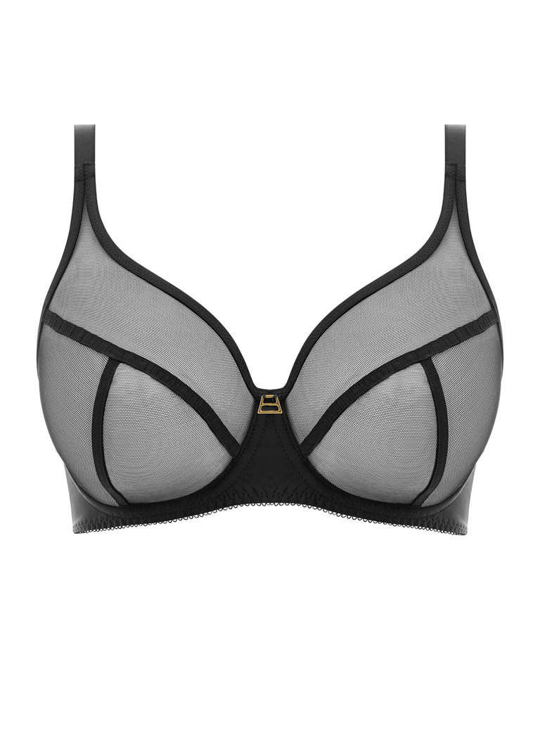 KOMPLET - Freya SNAPSHOT AA400921NOR Uw High Apex Plunge Bra Noir + stringi (28DD, 30FF)