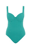 Strój kąpielowy jednoczęściowy Panache GINGHAM SW1720 Paloma Balcony Swimsuit Green Gingham