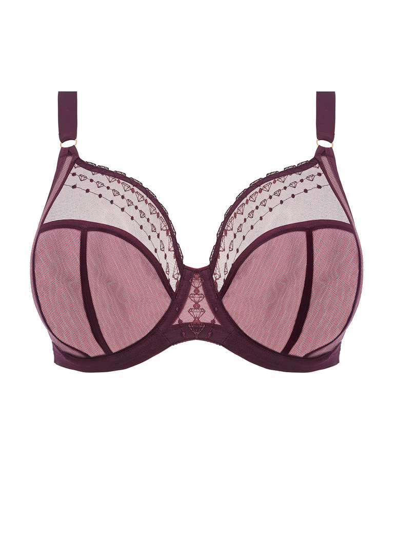 Biustonosz Elomi MATILDA EL8900WID Uw Plunge Bra Wine Diamond