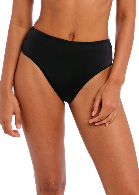 Figi kąpielowe z wysokim stanem Freya Swim JEWEL COVE AS7236PLK High Waist Bikini Brief Plain Black