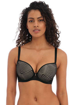 Biustonosz Freya TAILORED AA401131BLK Uw Moulded Plunge T-shirt Bra Black