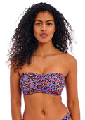 Biustonosz kąpielowy Freya Swim SANTIAGO NIGHTS AS205610LED Uw Bandeau Bikini Top Leopard