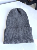 Beanie czapka z wełny merino VARELLA 100% Baby Merino 20 Ciemny Szary