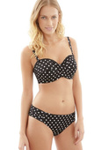 Biustonosz kąpielowy Panache Swim ANYA SPOT SW1013 Bandeau Bikini Black/White