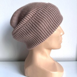 Beanie czapka z wełny merino VARELLA 100% Baby Merino 49 Pustynna Róża