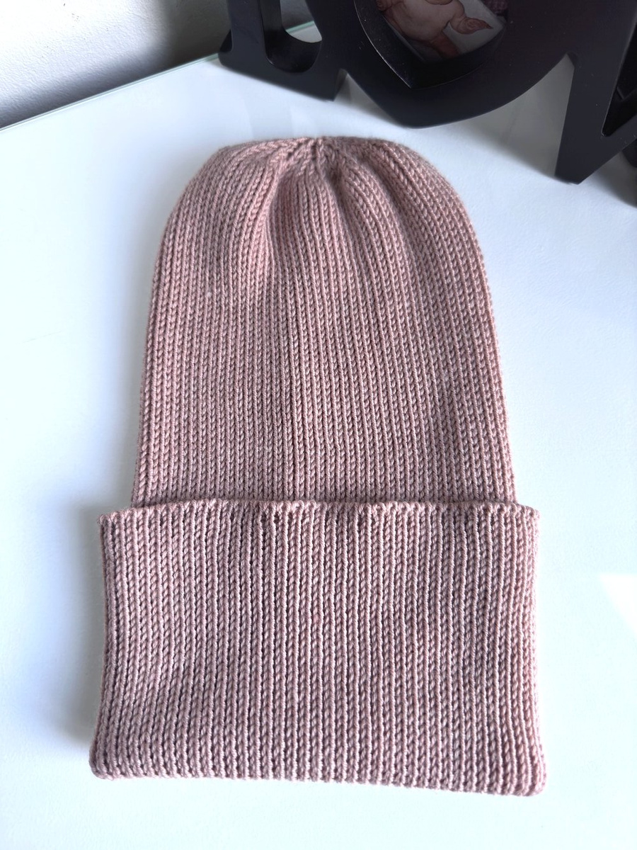 Beanie czapka z wełny merino VARELLA 100% Baby Merino 49 Pustynna Róża