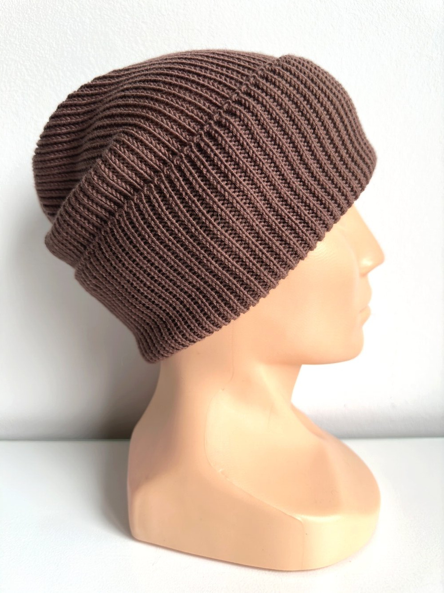 Beanie czapka z wełny merino VARELLA 100% Baby Merino 52 Czekolada