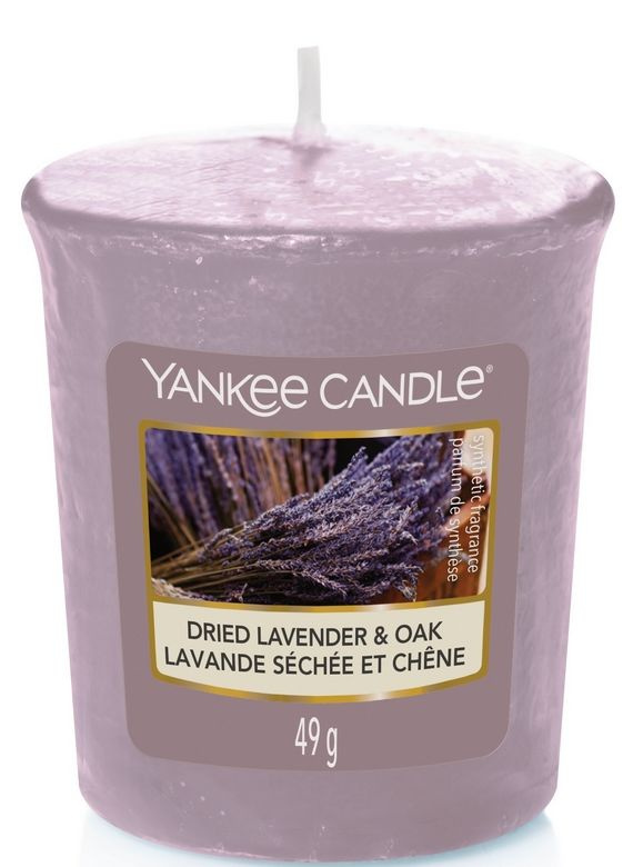 Mała świeczka zapachowa Votive Yankee Candle DRIED LAVENDER & OAK