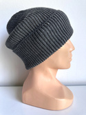 Beanie czapka z wełny merino VARELLA 100% Baby Merino 20 Ciemny Szary