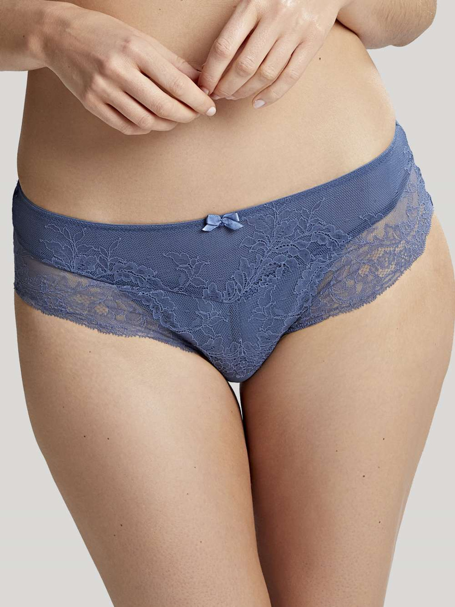 KOMPLET - Biustonosz Panache ANA Vintage Blue 9396 Plunge Bra + 9395 Brief (30FF, 30H, 32G, 34GG, 36F, 36GG)