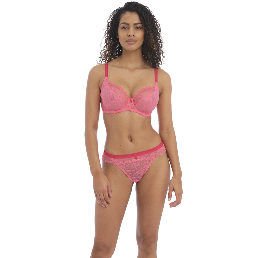 KOMPLET - Freya OFFBEAT Pink AA5452PIK + AA5455PIK Uw Plunge Bra (30F, 30G, 32F, 32FF, 32G, 36F, 36G)