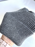 Beanie czapka z wełny merino VARELLA 100% Baby Merino 20 Ciemny Szary