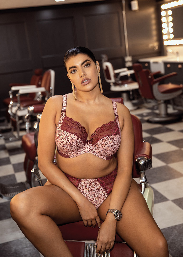 Biustonosz Elomi LUCIE EL4490ALN Uw Plunge Bra - Stretch Aleutian 