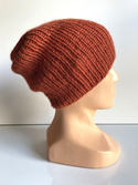Ręcznie robiona Czapka KIARA 100% Alpaka 2925 Rdza