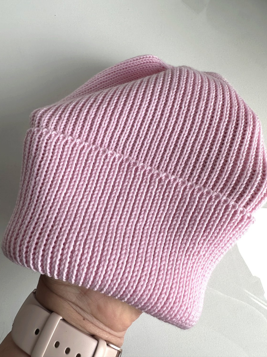 Beanie czapka z wełny merino VARELLA 100% Baby Merino 05 Jasny Róż