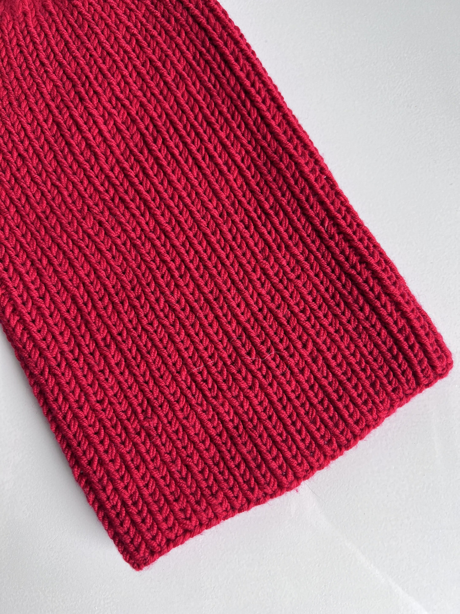 Czapka wełniana NANA 100% Baby Merino 16 Czerwony