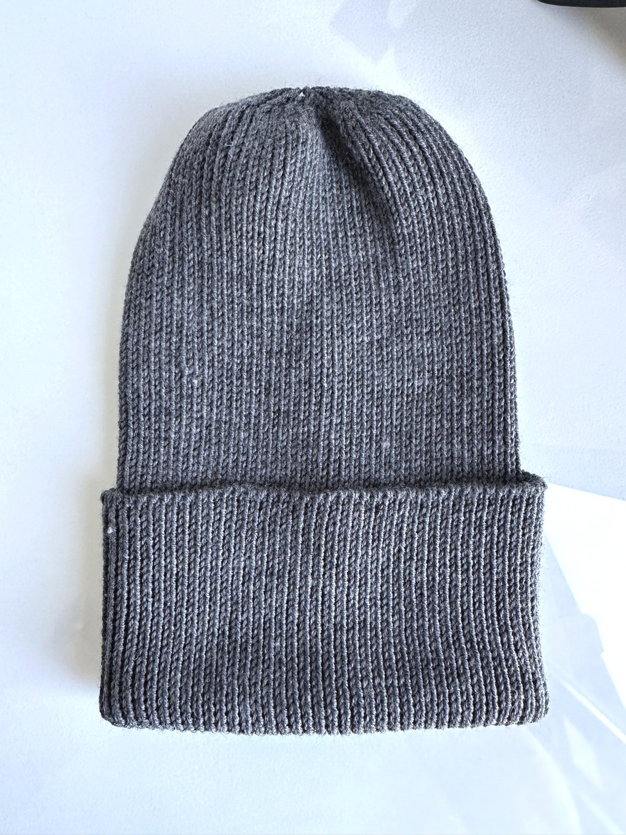 Beanie czapka z wełny merino VARELLA 100% Baby Merino 20 Ciemny Szary