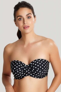 Biustonosz kąpielowy Panache Swim ANYA SPOT SW1013 Bandeau Bikini Black/White