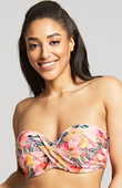 Biustonosz kąpielowy Panache Swim PARADISE SW1633 Bandeau Bikini Pink Tropical