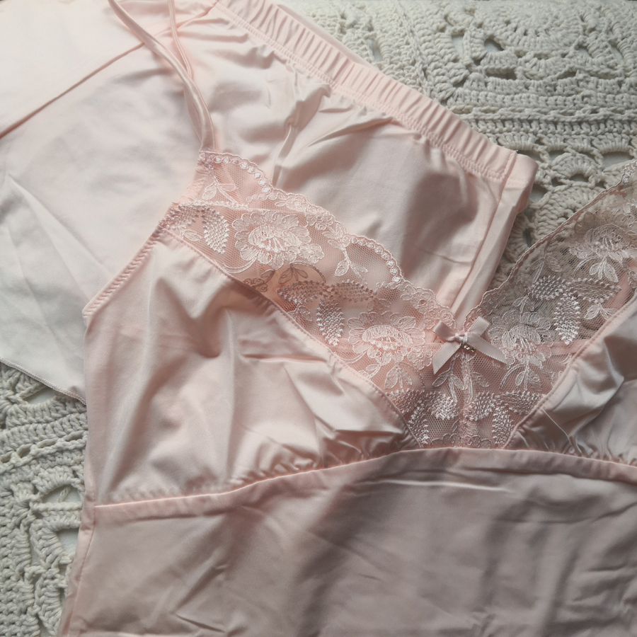 Piżamka Fantasie SIENNA koszulka + szorty FL2678TEE + FL2676TEE Camisole + French Knicker Tea Rose