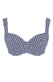 Biustonosz kąpielowy Panache Swim GINGHAM SW1722 Olivia Full Cup Bikini Top Navy Gingham