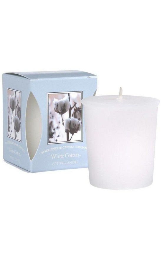 Mała świeczka zapachowa Votive Bridgewater Candle WHITE COTTON