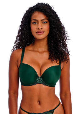 Biustonosz Freya LOVELAND AA401031DPE Uw Moulded Plunge T-shirt Bra Deep Emerald