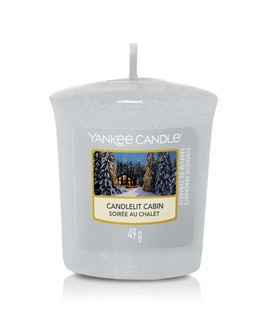 Mała świeczka zapachowa Votive Yankee Candle CANDLELIT CABIN