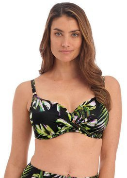 Biustonosz kąpielowy Fantasie Swim PALM VALLEY FS6760BLK Uw Wrap Front Full Cup Bikini Top Black