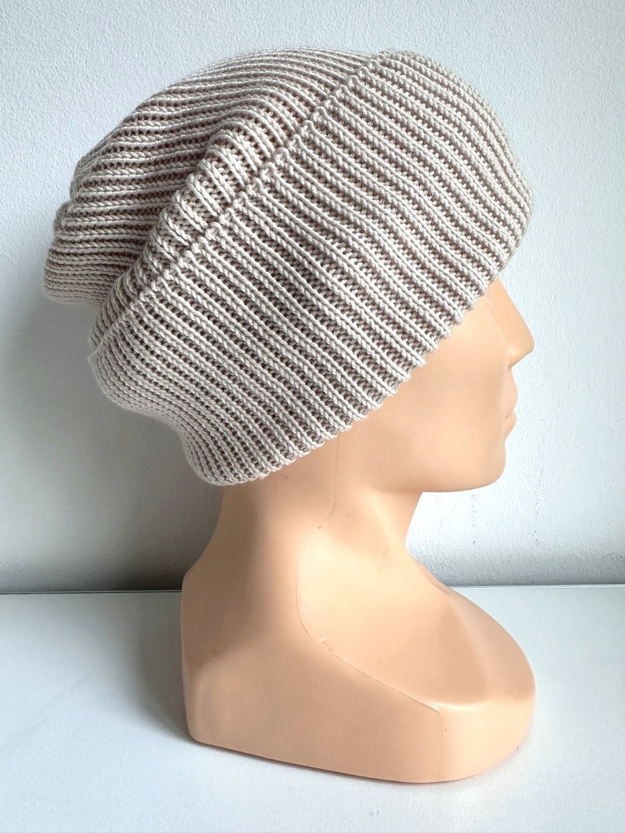 Beanie czapka z wełny merino VARELLA 100% Baby Merino 59 Pszeniczny