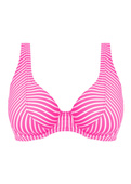 Biustonosz kąpielowy Freya JEWEL COVE AS7230SRA Uw High Apex Bikini Top Stripe Raspberry