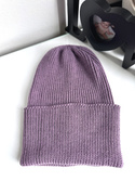 Beanie czapka z wełny merino VARELLA 100% Baby Merino 40 Ametyst